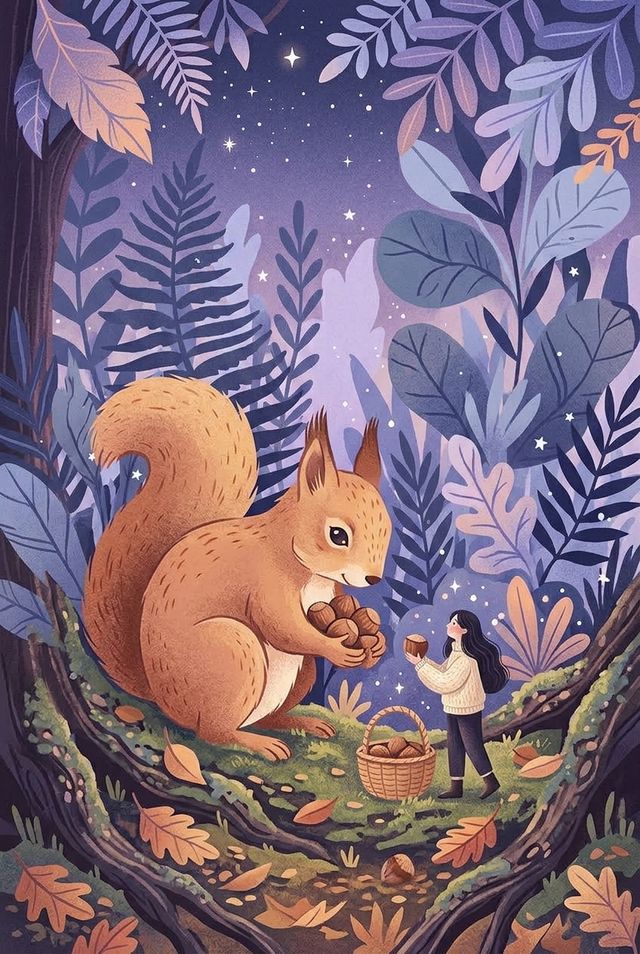 Il·lustració de la carta Nº 6, L'Esquirol