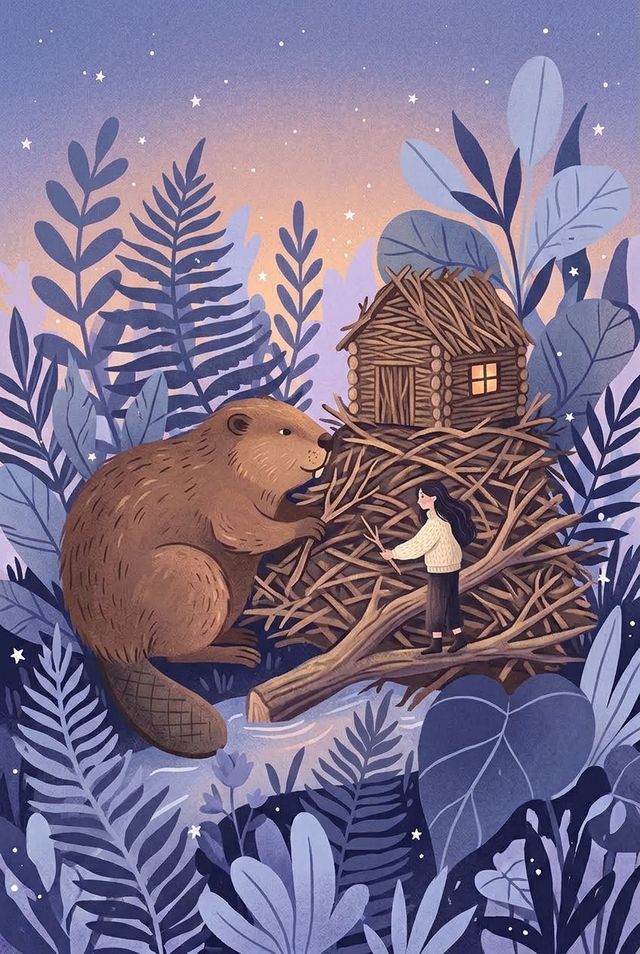 Il·lustració de la carta Nº 28, El Castor